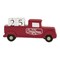 Contemporary Home Living Christmas Tree Truck Tabletop Block Calendar - 8" - Red and White